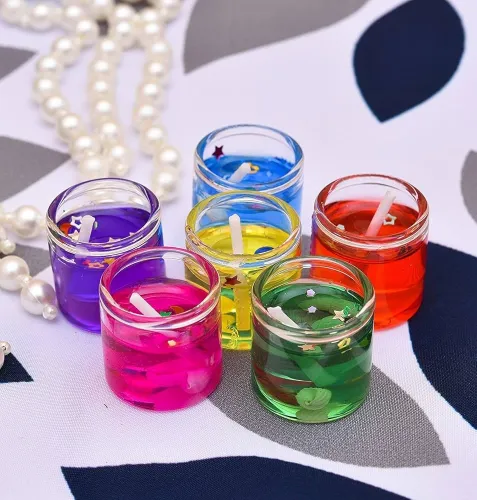 Mini Glass Jelly Candle Light Set 